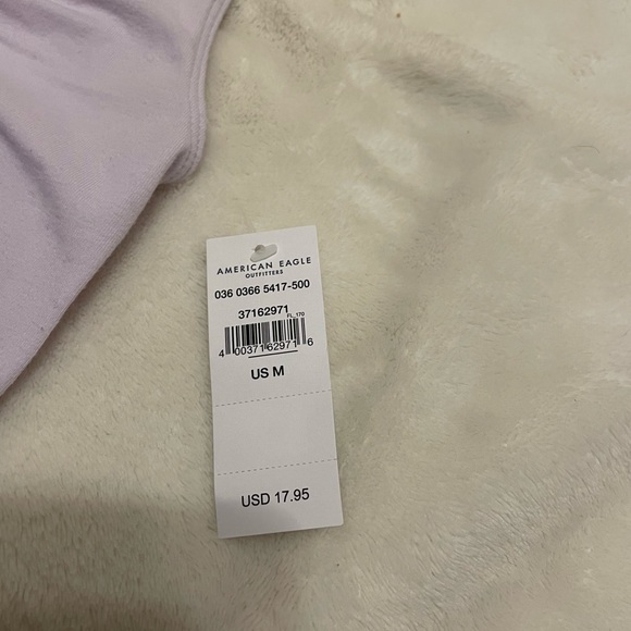 American Eagle Light Purple Ruched Cropped Tank Top - Picture 2 of 5